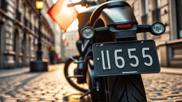 Les spécificités des plaques d'immatriculation noires pour motos en France