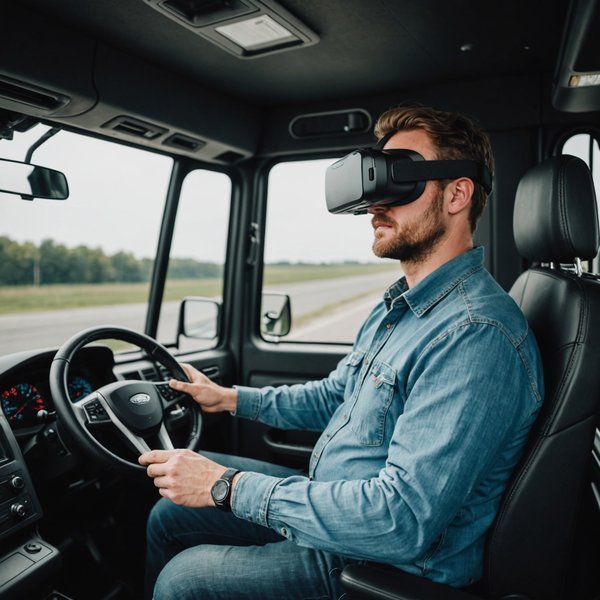 Comment les technologies de réalité virtuelle sont-elles utilisées pour la formation des conducteurs de poids lourds?